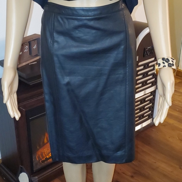 Worthington Black Faux Leather Peplum Blouse M - Picture 10 of 15